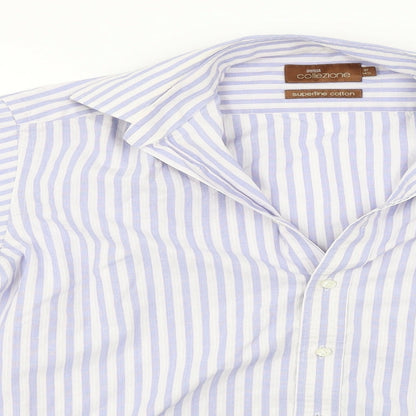 Mens UK Collar Size M Marks and Spencer Smart Blue  Dress Shirt