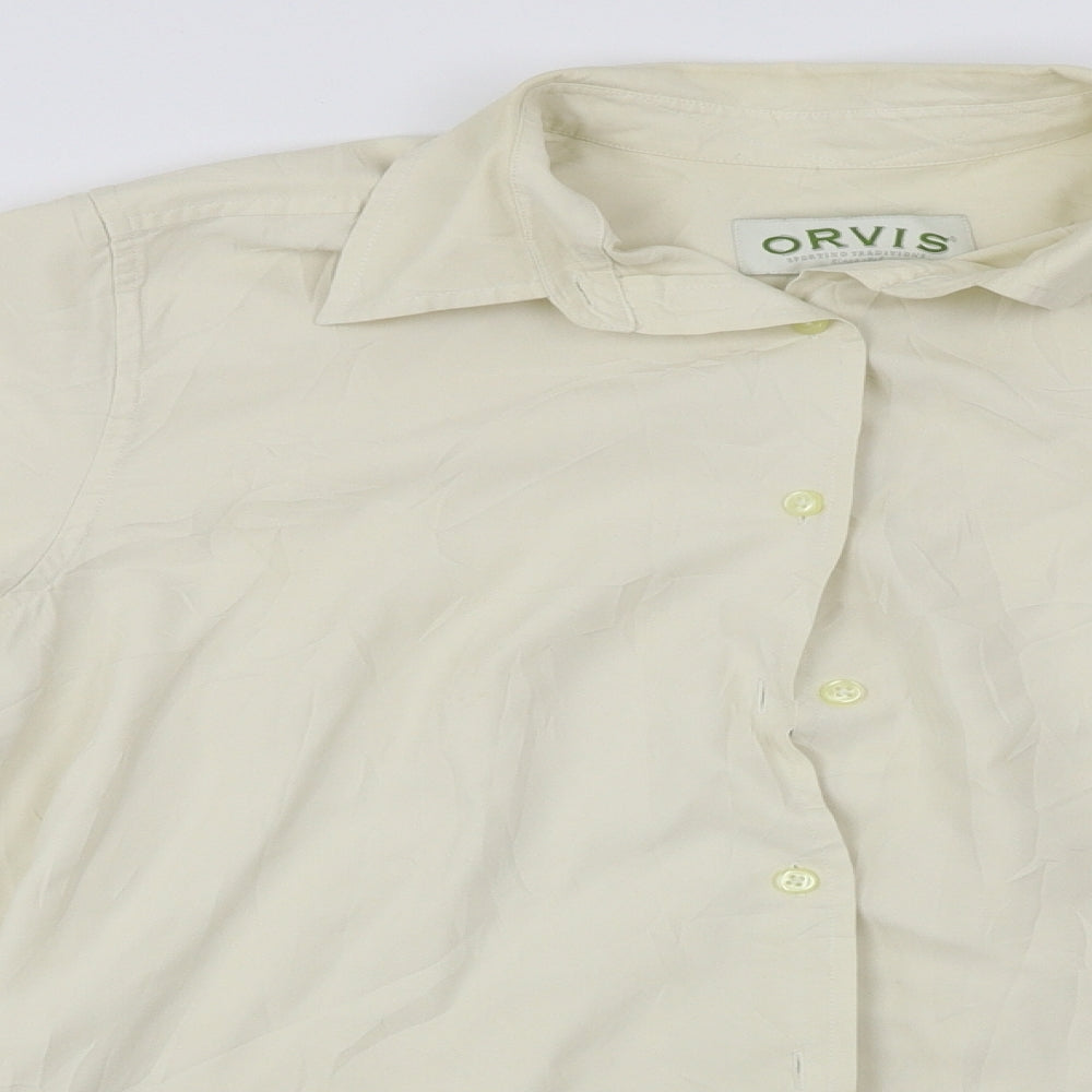 Orvis Womens Ivory   Basic Button-Up Size M