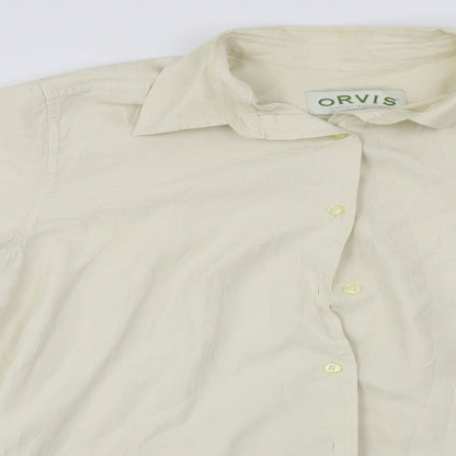 Orvis Womens Ivory   Basic Button-Up Size M