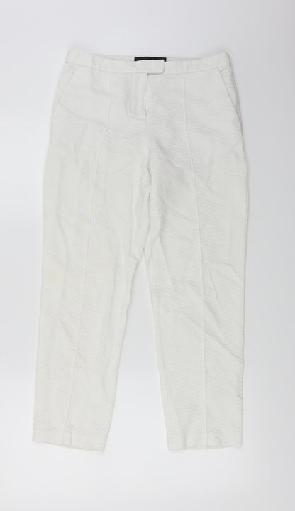 Womens UK Size 8 Topshop Regular Fit  White Trousers