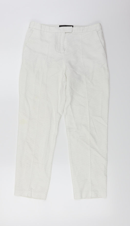 Womens UK Size 8 Topshop Regular Fit  White Trousers