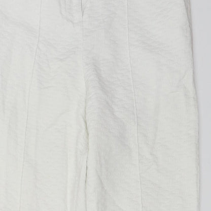 Womens UK Size 8 Topshop Regular Fit  White Trousers