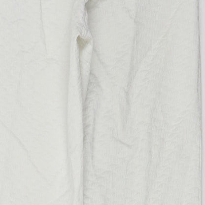 Womens UK Size 8 Topshop Regular Fit  White Trousers