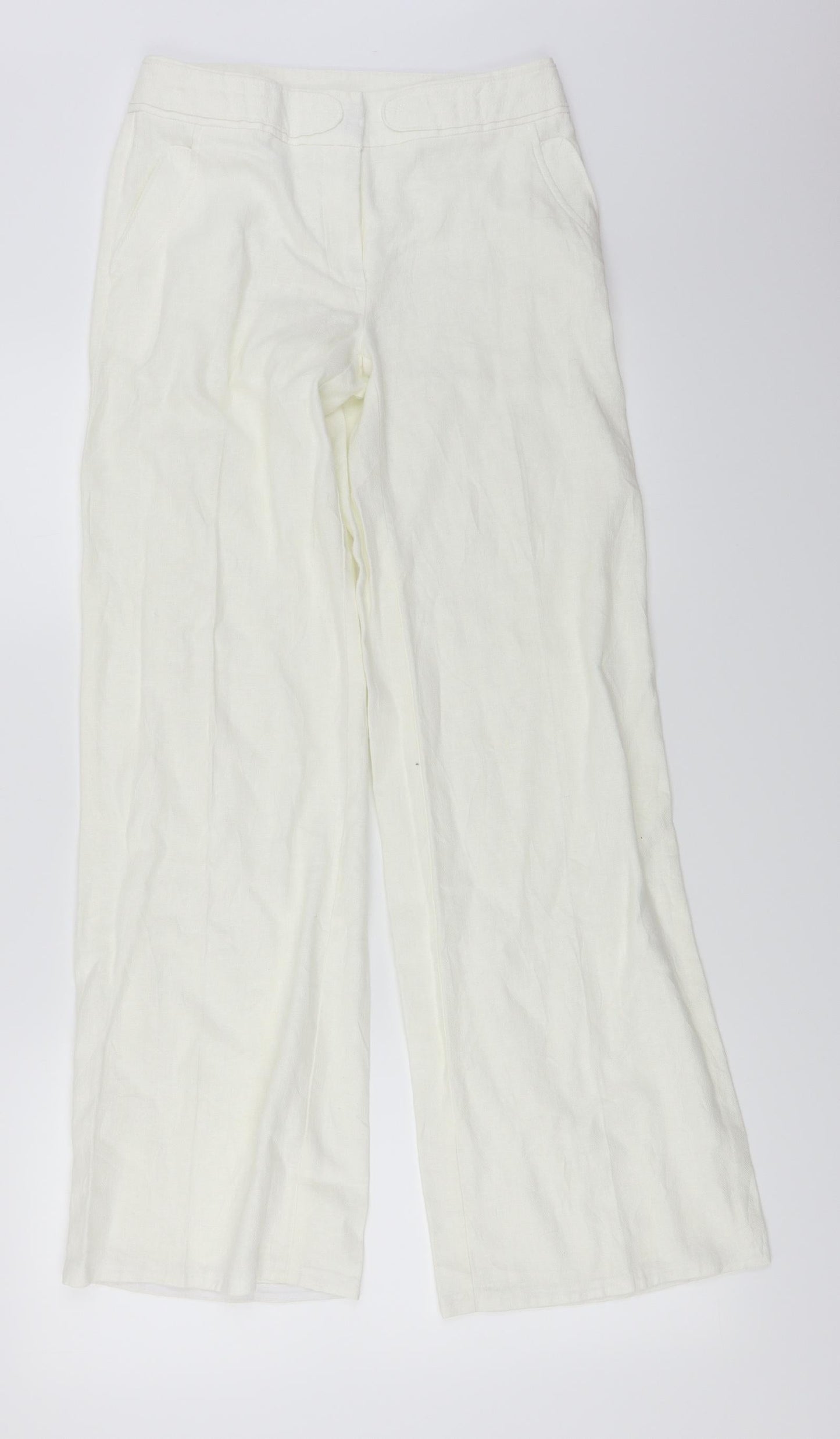 Womens UK Size 28 in Preworn Regular Fit  White Trousers
