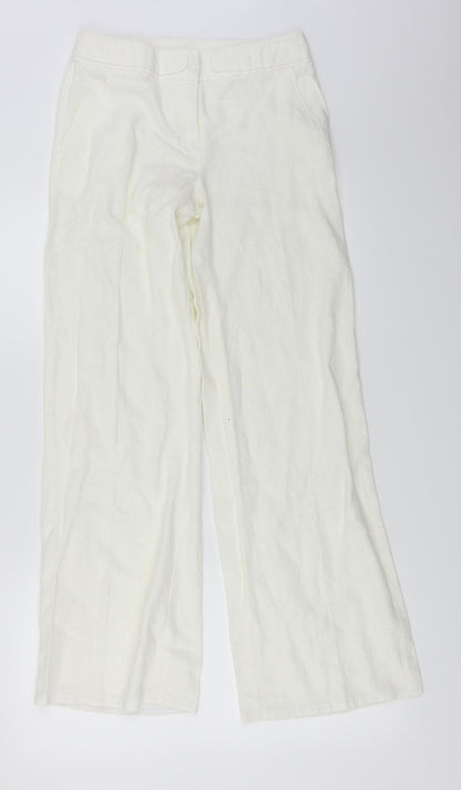 Womens UK Size 28 in Preworn Regular Fit  White Trousers