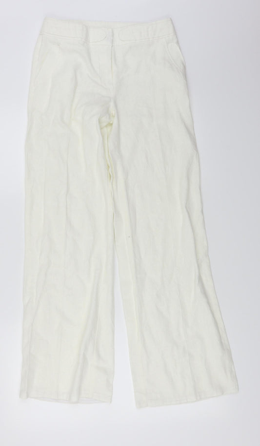 Womens UK Size 28 in Preworn Regular Fit  White Trousers