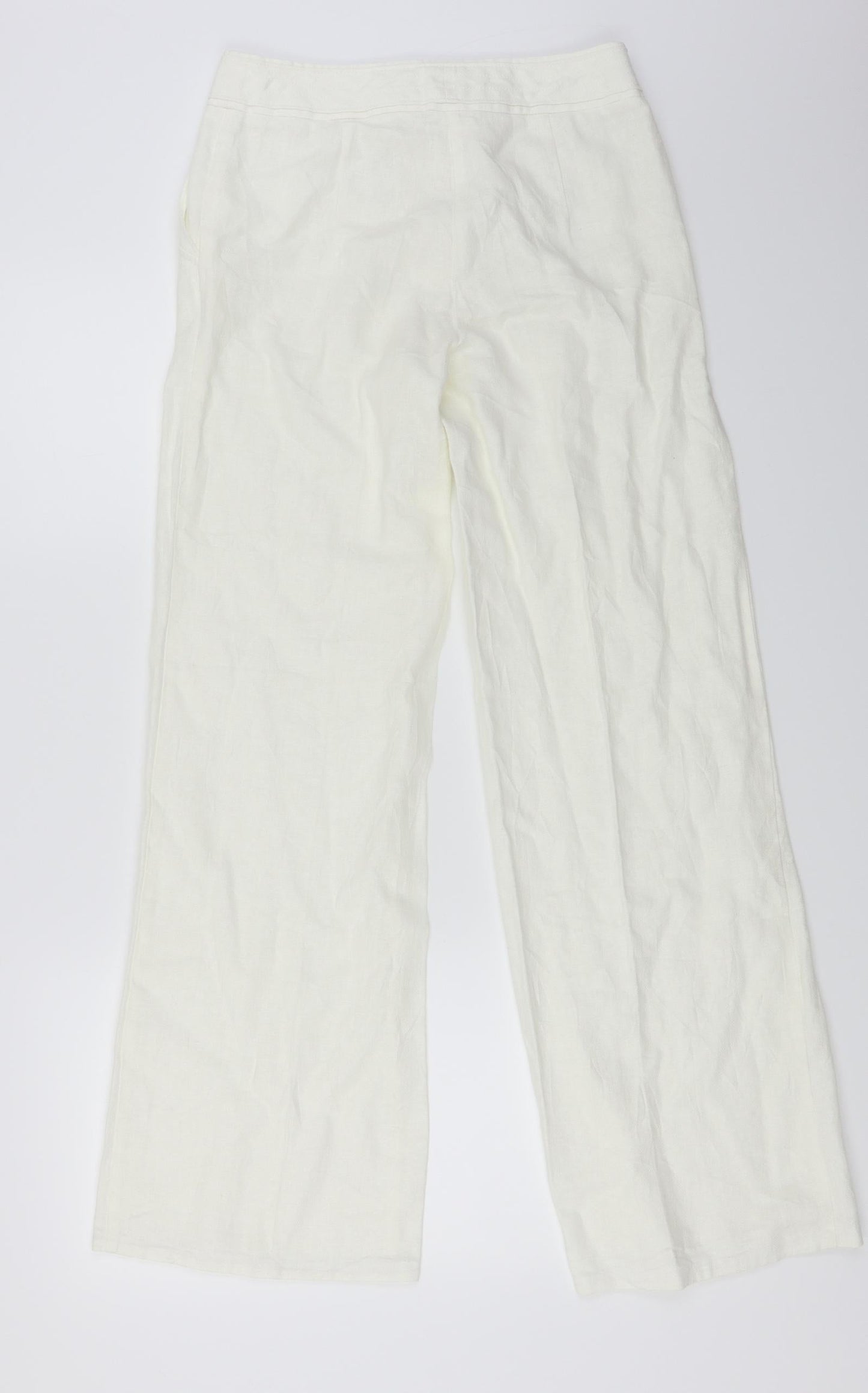 Womens UK Size 28 in Preworn Regular Fit  White Trousers