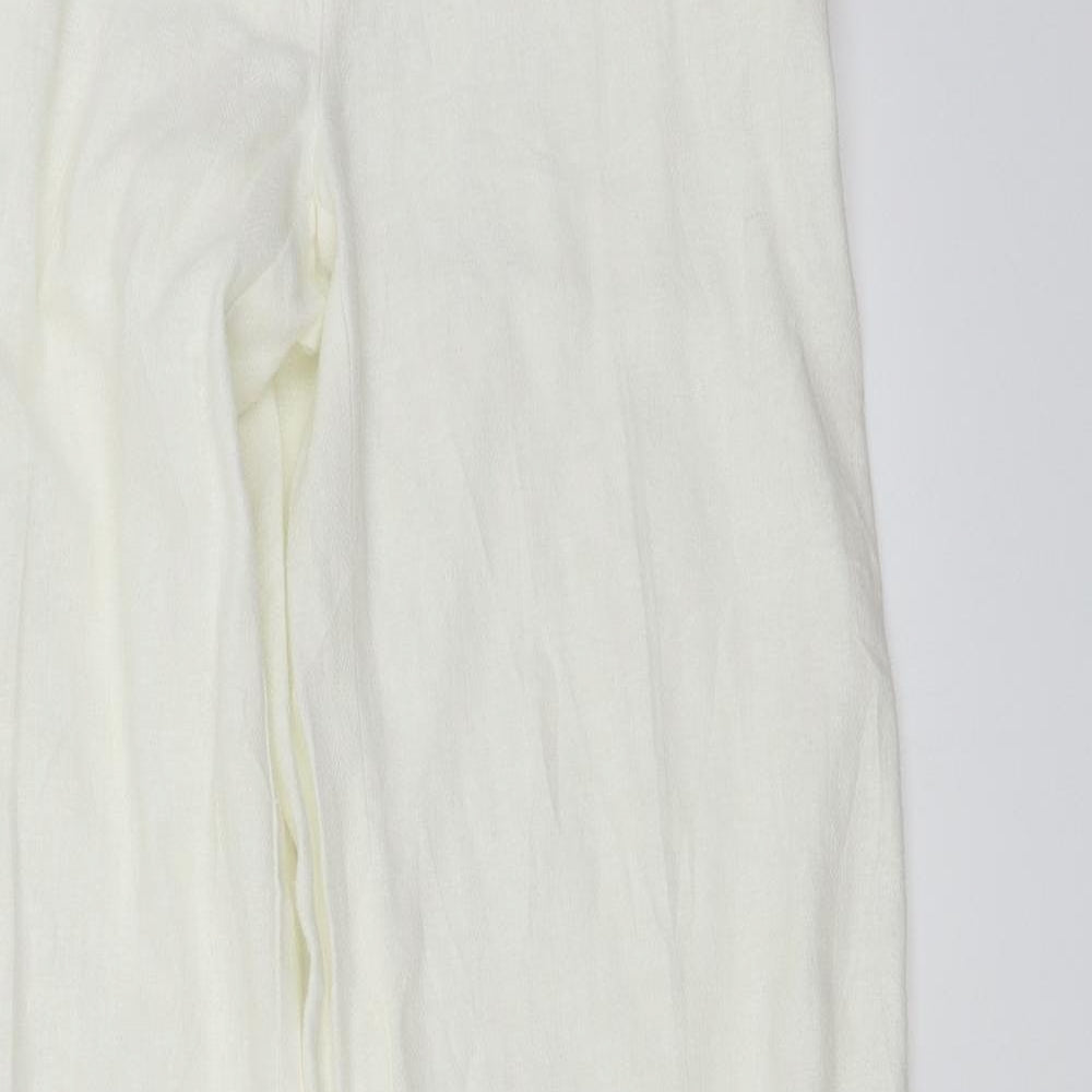Womens UK Size 28 in Preworn Regular Fit  White Trousers