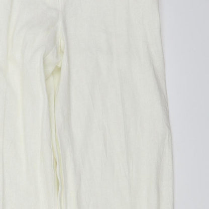 Womens UK Size 28 in Preworn Regular Fit  White Trousers