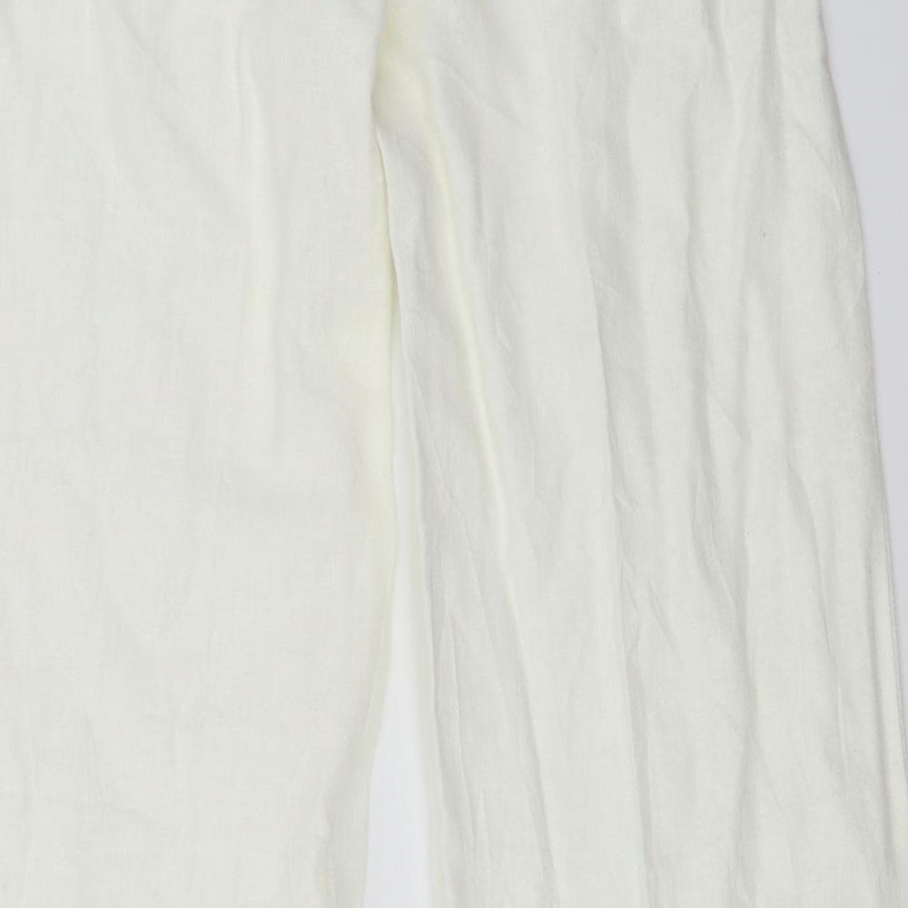 Womens UK Size 28 in Preworn Regular Fit  White Trousers