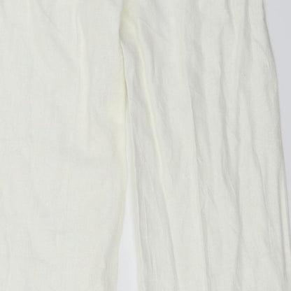 Womens UK Size 28 in Preworn Regular Fit  White Trousers