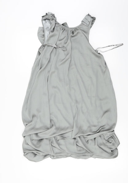 Womens UK Size 10 New Look Grey Basic Blouse