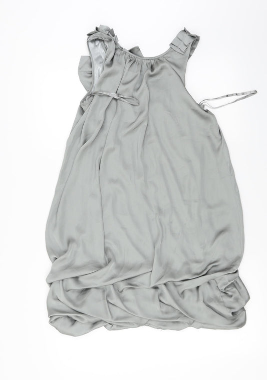 Womens UK Size 10 New Look Grey Basic Blouse