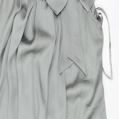 Womens UK Size 10 New Look Grey Basic Blouse