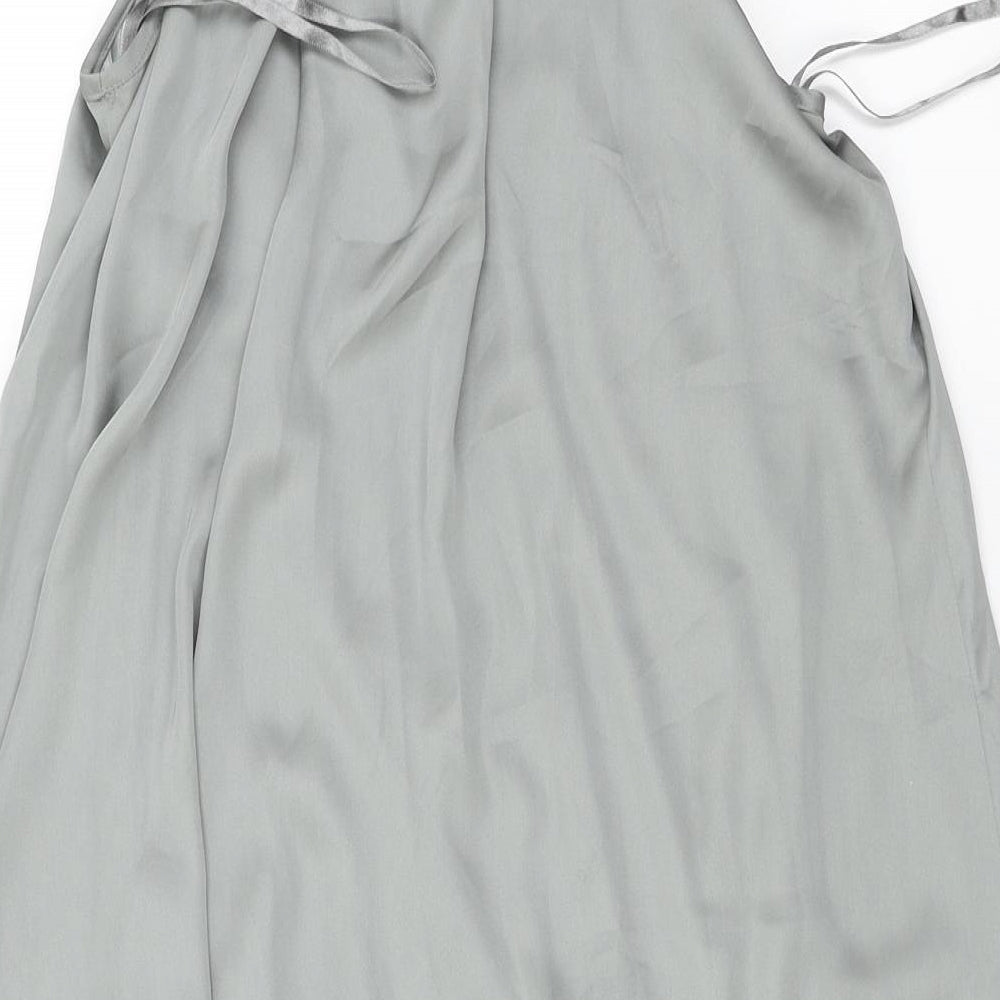Womens UK Size 10 New Look Grey Basic Blouse