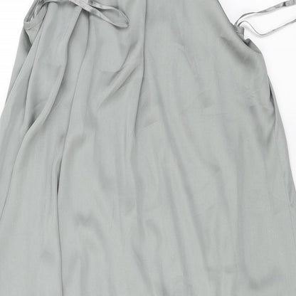Womens UK Size 10 New Look Grey Basic Blouse