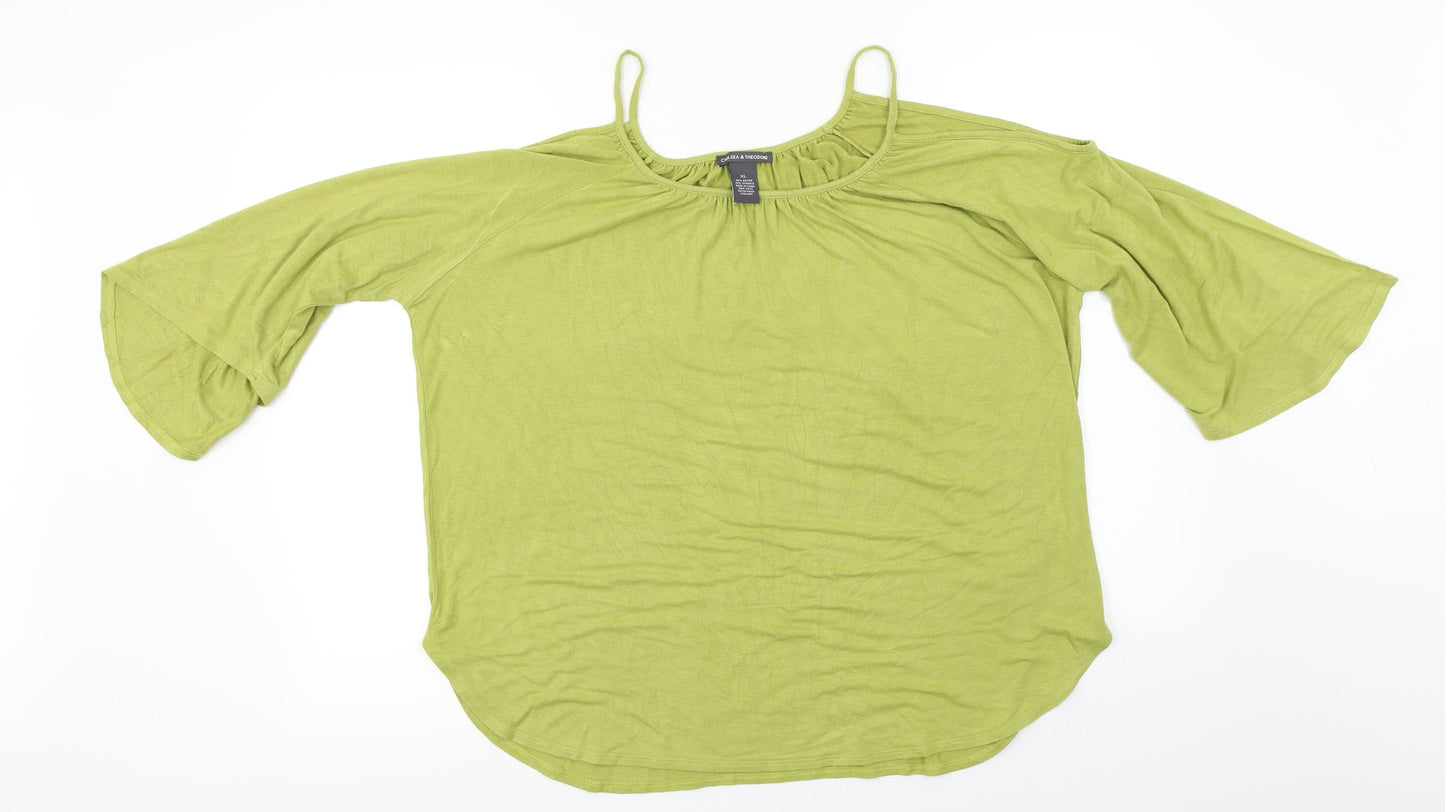 Chelsea & Theodore  Womens Green   Basic Blouse Size XL