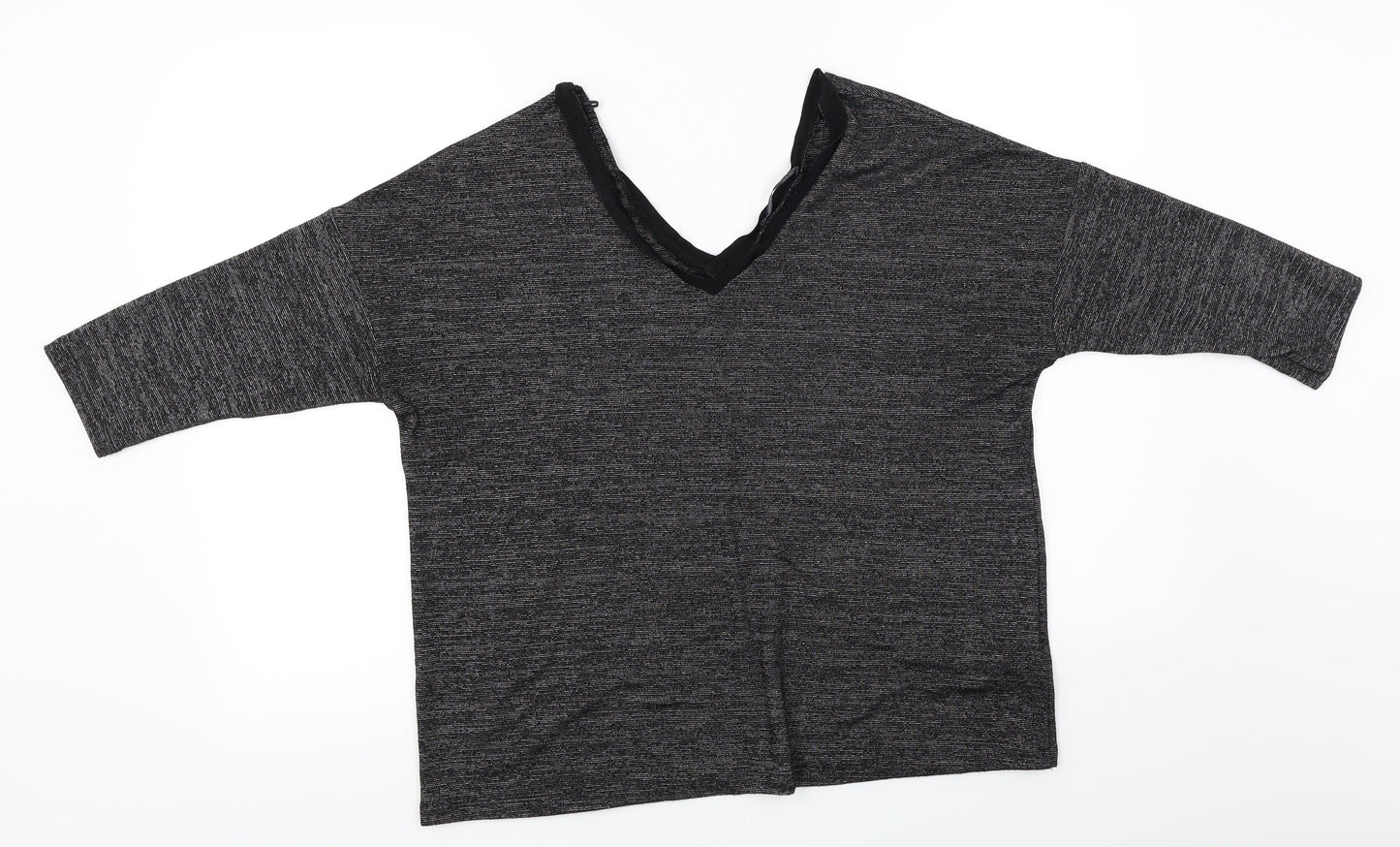 Womens UK Size 12 Marks and Spencer Black Basic T-Shirt