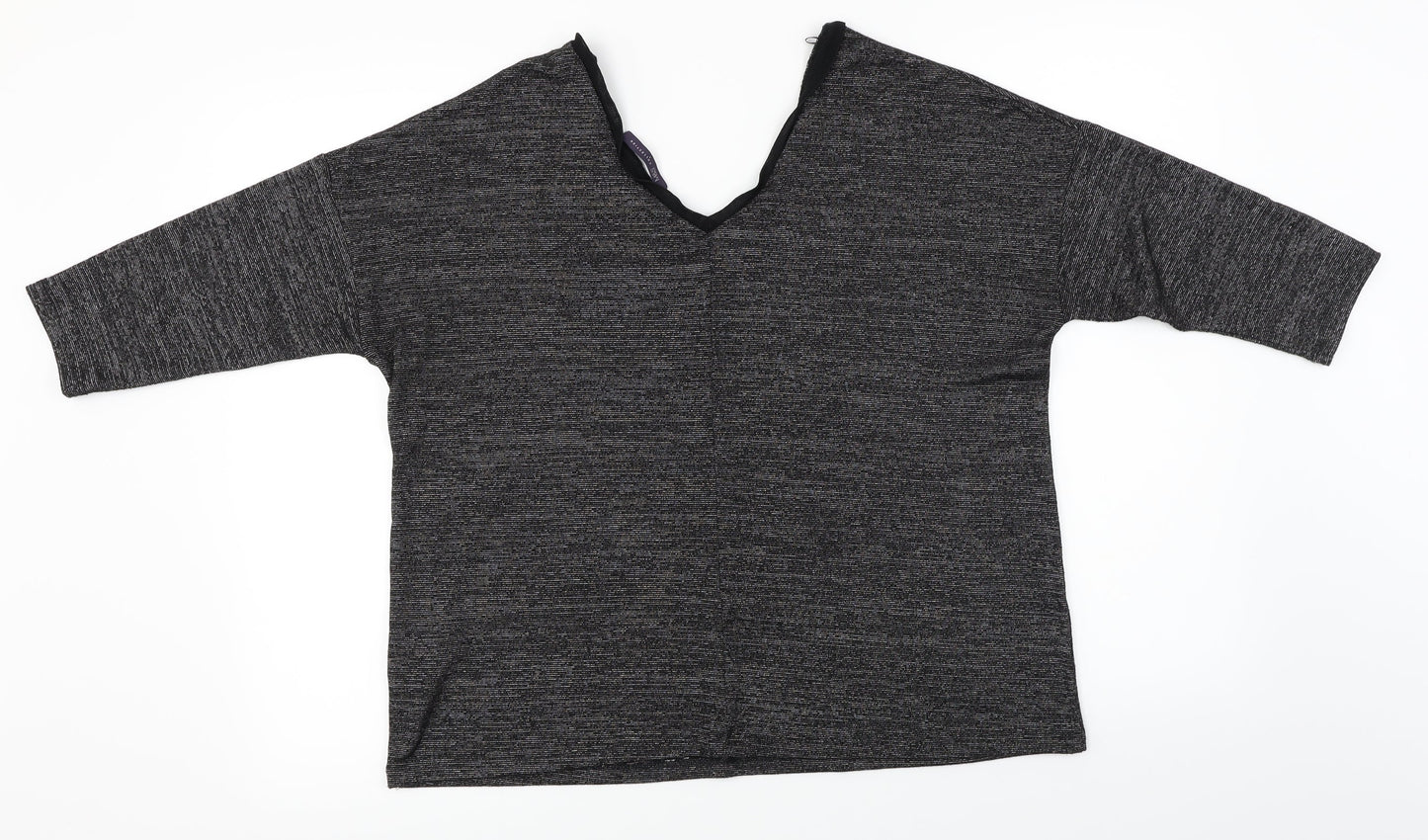 Womens UK Size 12 Marks and Spencer Black Basic T-Shirt
