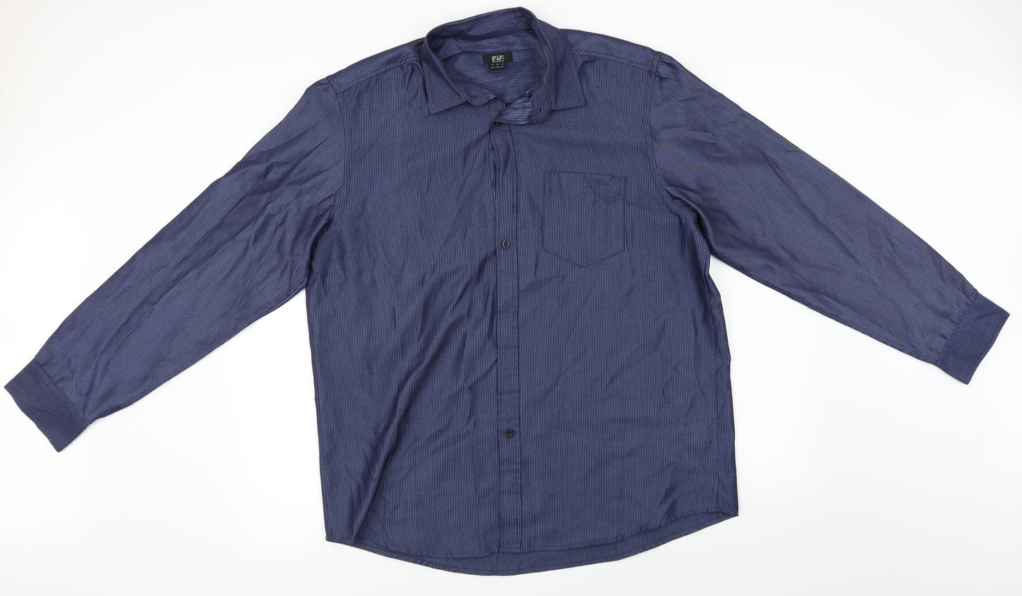 F&F  Mens Blue    Button-Up Size L