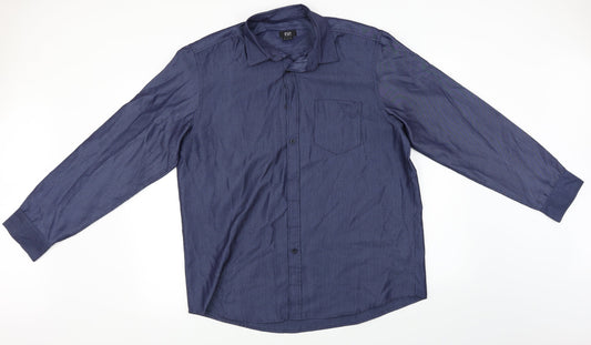 F&F  Mens Blue    Button-Up Size L