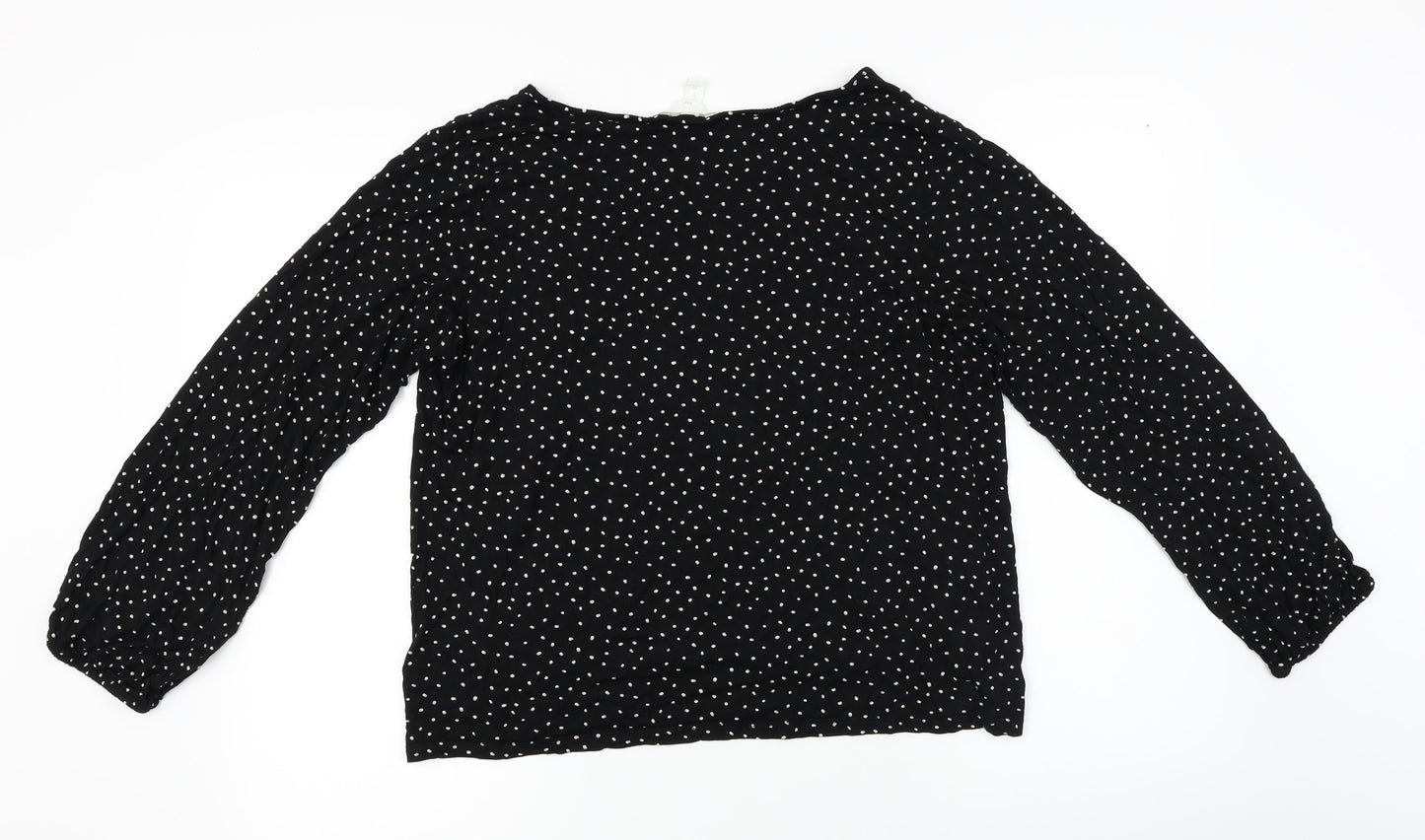 Womens UK Size L H&M Black Basic Blouse