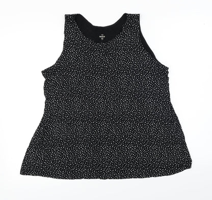 The Basics  Womens Black Polka Dot  Basic T-Shirt Size M
