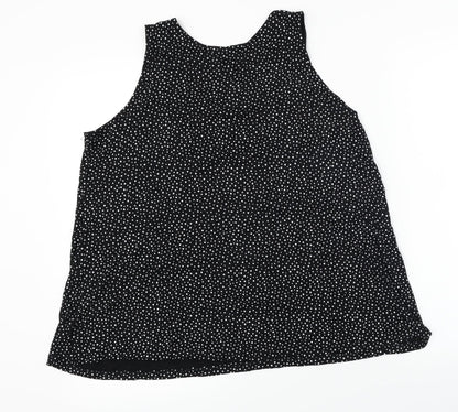 The Basics  Womens Black Polka Dot  Basic T-Shirt Size M