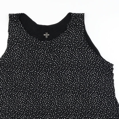 The Basics  Womens Black Polka Dot  Basic T-Shirt Size M