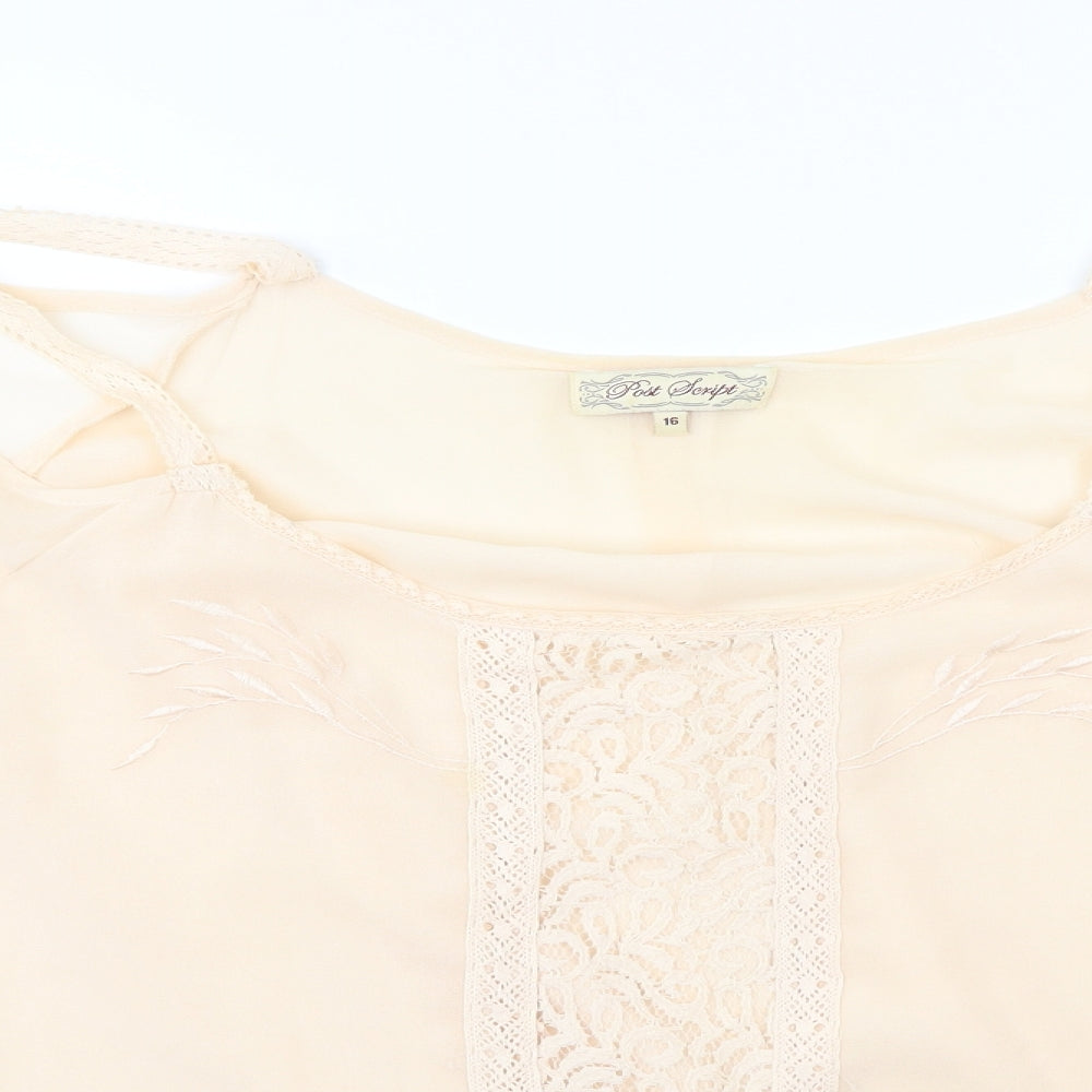 post skript Womens Pink   Basic Blouse Size 16