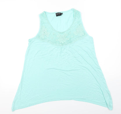Womens UK Size 14 be you Green Basic Blouse
