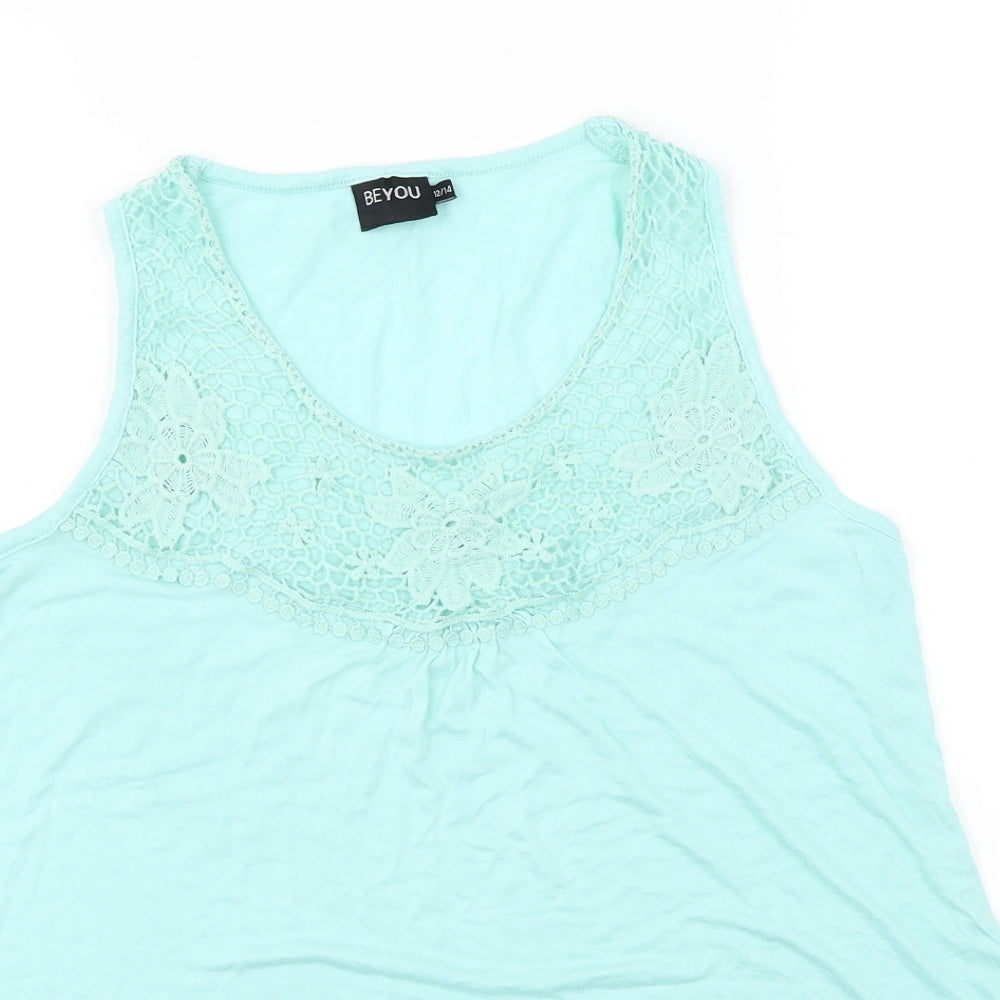 Womens UK Size 14 be you Green Basic Blouse