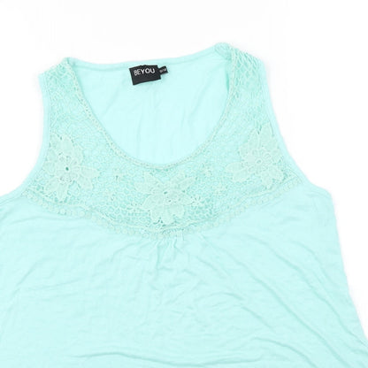 Womens UK Size 14 be you Green Basic Blouse