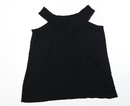 be you Womens Black   Basic T-Shirt Size 14