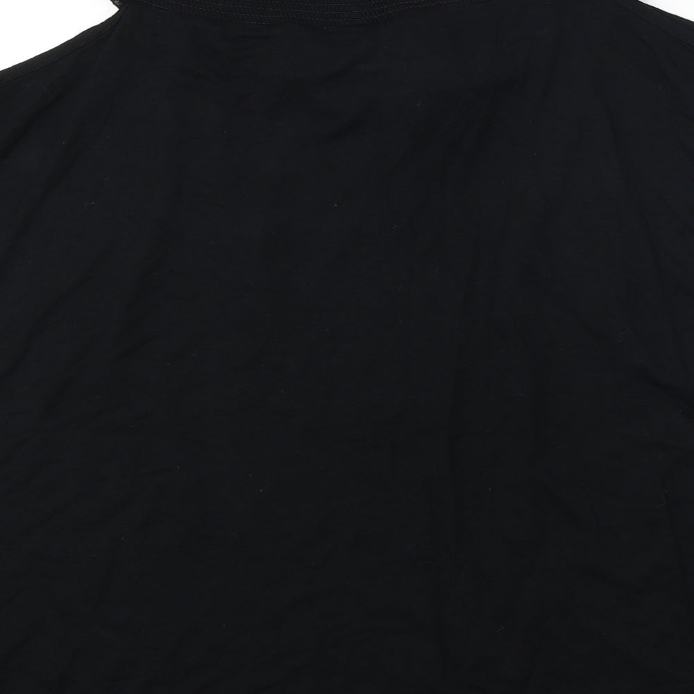 be you Womens Black   Basic T-Shirt Size 14