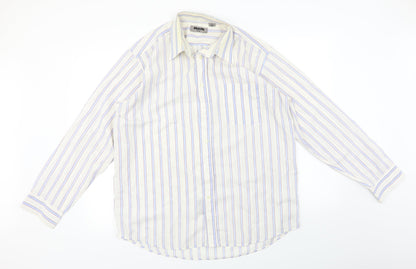 Mens UK Size L M2M Ivory  Button-Up Long Sleeve Casual Shirt