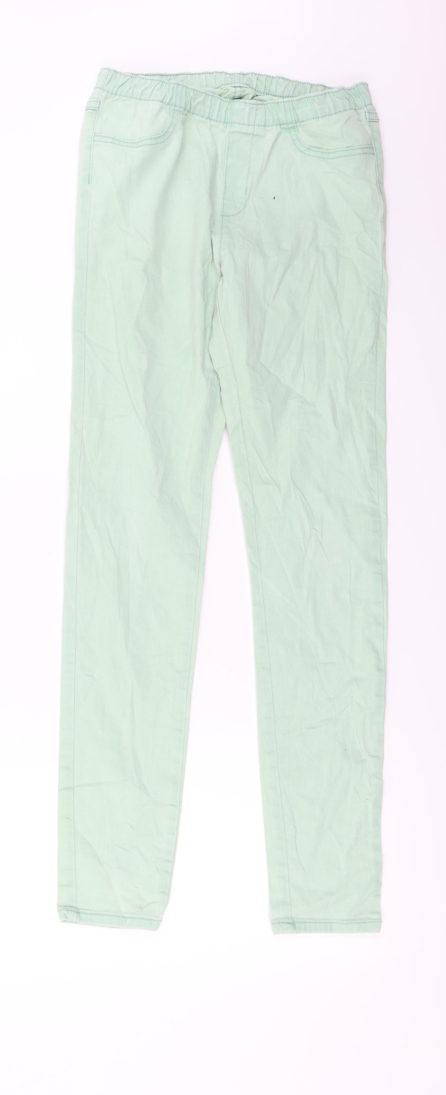 Womens UK Size 6 Preworn Regular Fit  Green Trousers