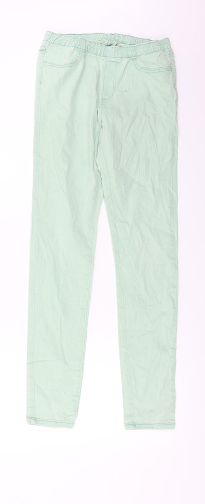Womens UK Size 6 Preworn Regular Fit  Green Trousers