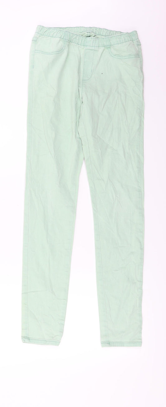 Womens UK Size 6 Preworn Regular Fit  Green Trousers