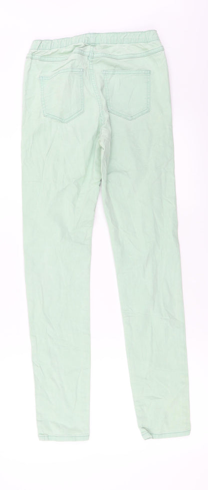 Womens UK Size 6 Preworn Regular Fit  Green Trousers