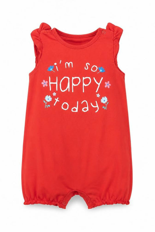 LC Waikiki Girls Red   Babygrow One-Piece Size 12-18 Months  - I'm So Happy Today