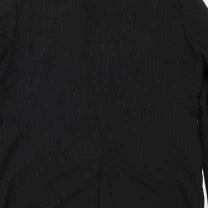 Bonprix Mens Black Striped Jacket Suit Jacket Size 46