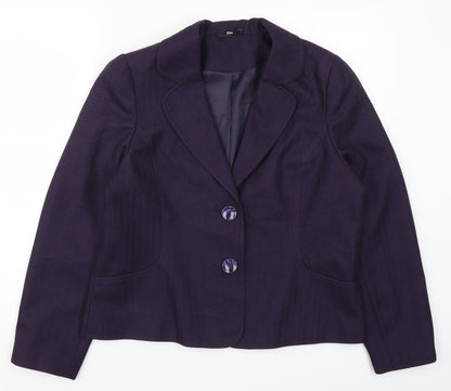 EWM Womens Purple   Jacket Suit Jacket Size 14