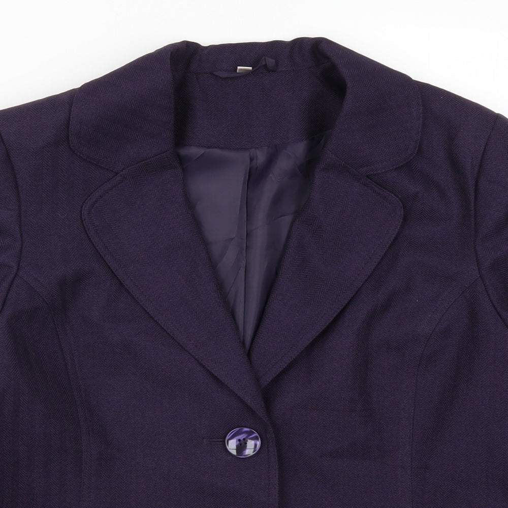 EWM Womens Purple   Jacket Suit Jacket Size 14