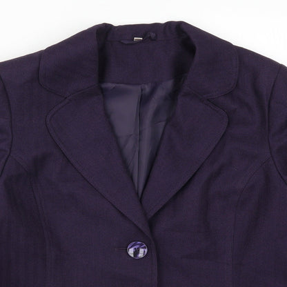 EWM Womens Purple   Jacket Suit Jacket Size 14
