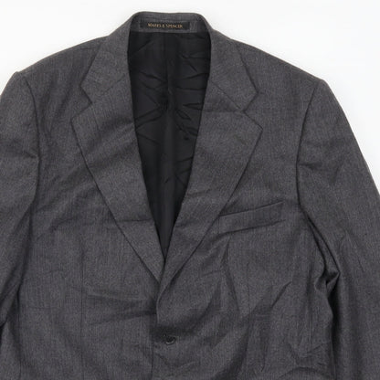 Mens UK Size 42 Marks and Spencer Regular Grey Suit Jacket