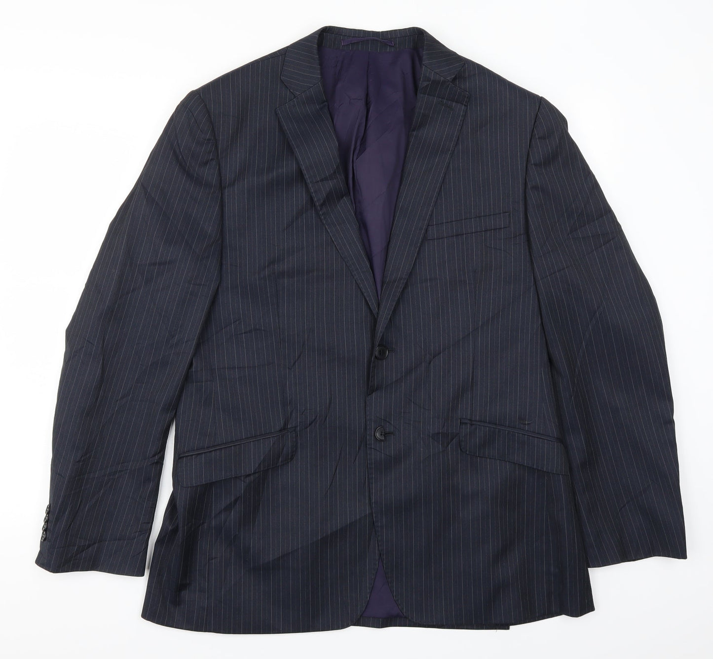 Mens UK Size 40 Daniel Hetcher Regular Blue Suit Jacket