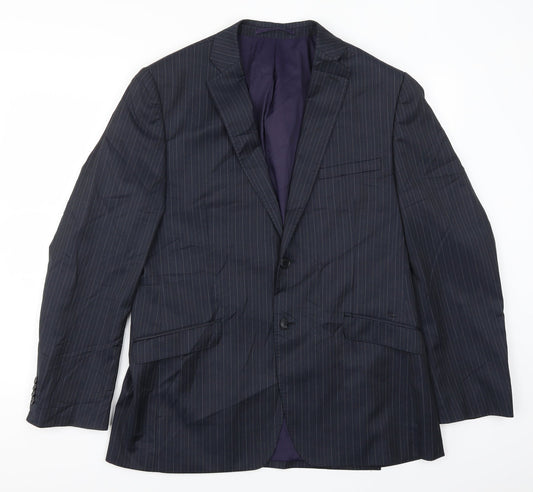 Mens UK Size 40 Daniel Hetcher Regular Blue Suit Jacket