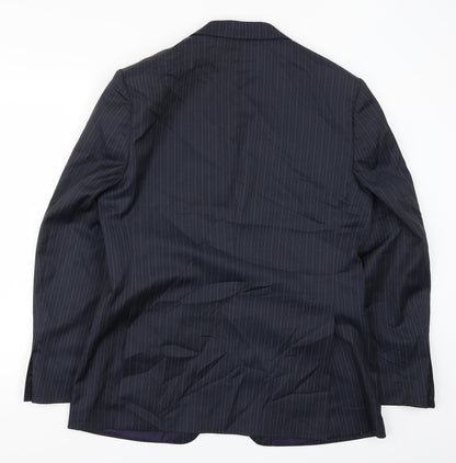 Mens UK Size 40 Daniel Hetcher Regular Blue Suit Jacket