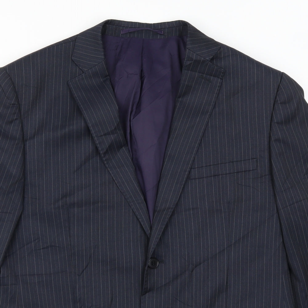 Mens UK Size 40 Daniel Hetcher Regular Blue Suit Jacket